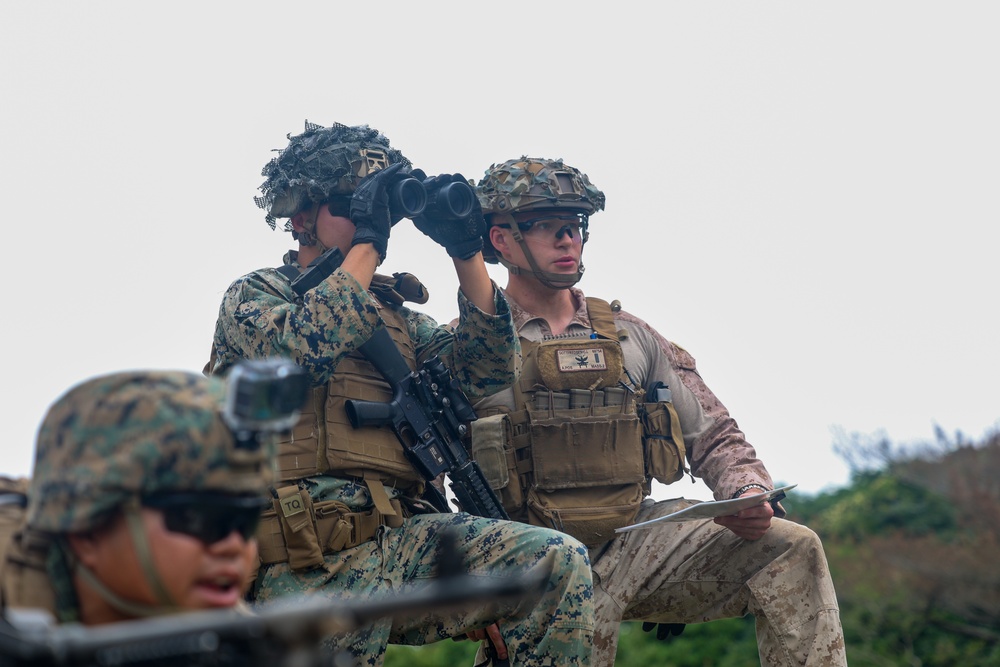 MASS-2 Marines fire M240B machine guns during live fire range