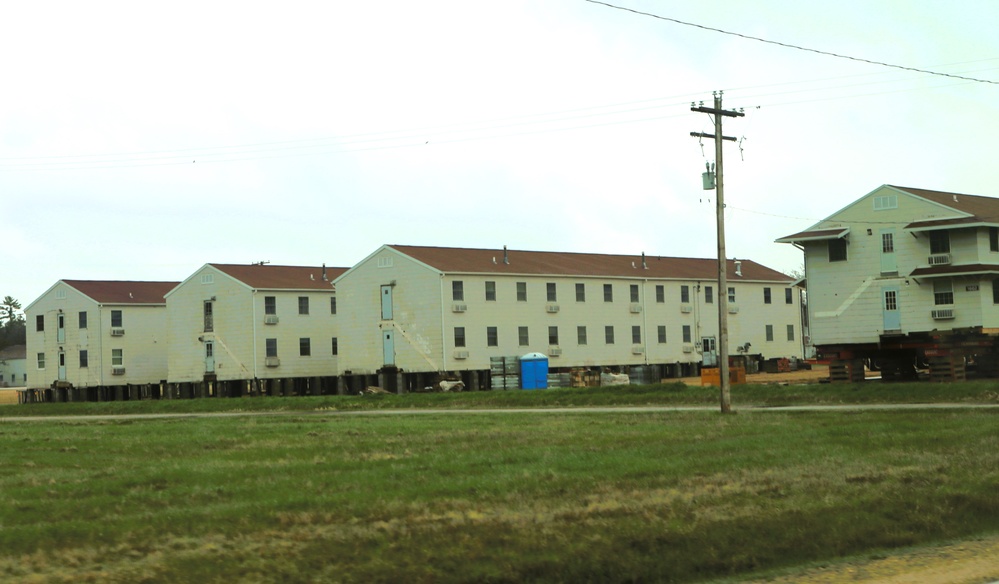 Relocation of World War II-era barracks at Fort McCoy