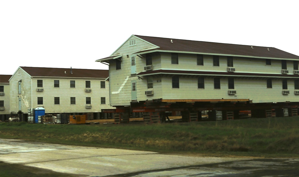 Relocation of World War II-era barracks at Fort McCoy