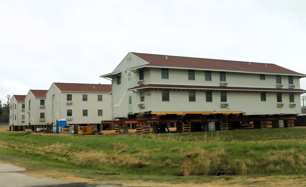Relocation of World War II-era barracks at Fort McCoy