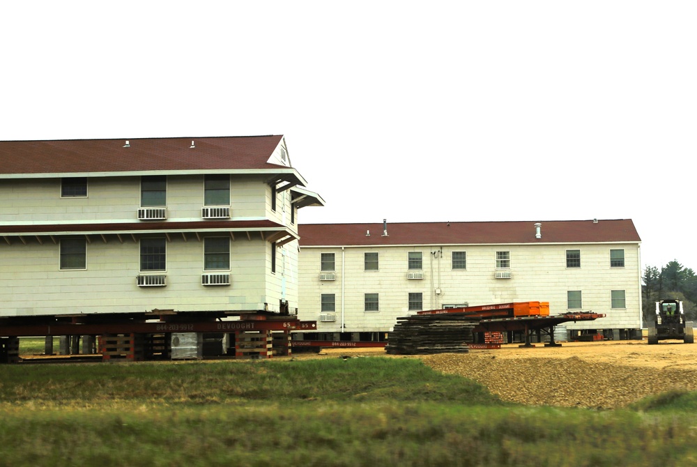 Relocation of World War II-era barracks at Fort McCoy