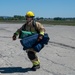 Fairchild AFB firefighters respond to a simulated emergency