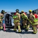 Fairchild AFB firefighters respond to a simulated emergency
