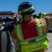 Fairchild AFB firefighters respond to a simulated emergency