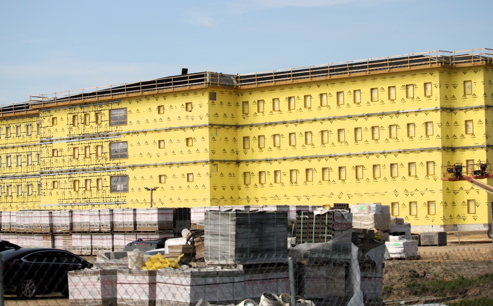 May 2025 barracks construction operations for East Barracks Project at Fort McCoy