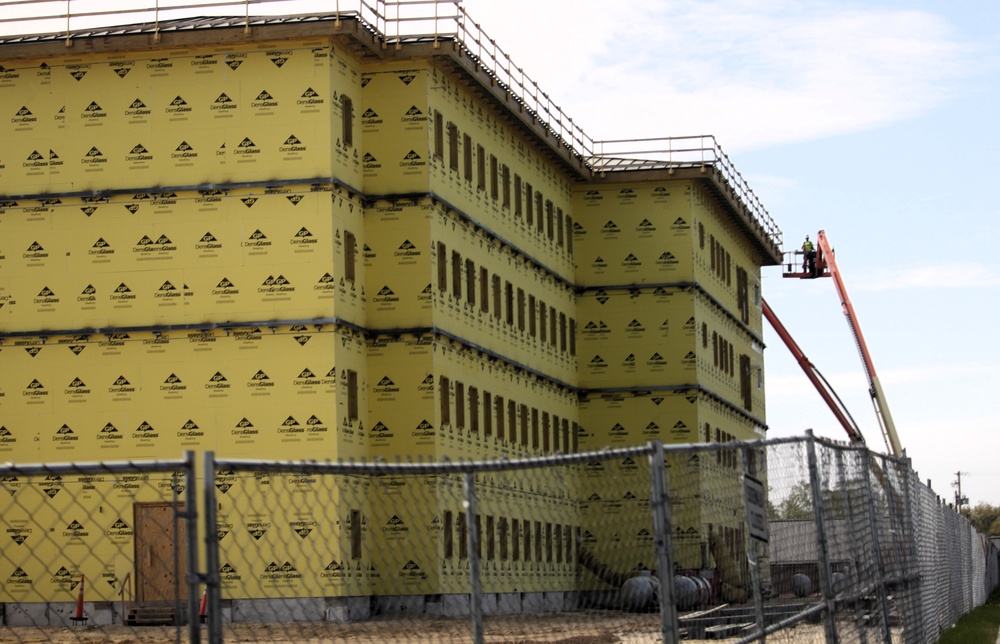 May 2025 barracks construction operations for East Barracks Project at Fort McCoy