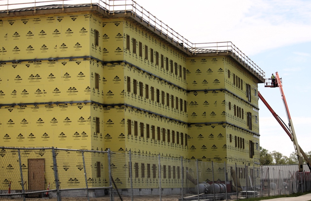 May 2025 barracks construction operations for East Barracks Project at Fort McCoy