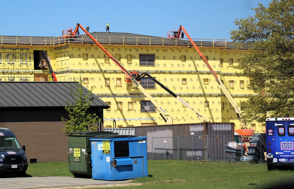 May 2025 barracks construction operations for East Barracks Project at Fort McCoy