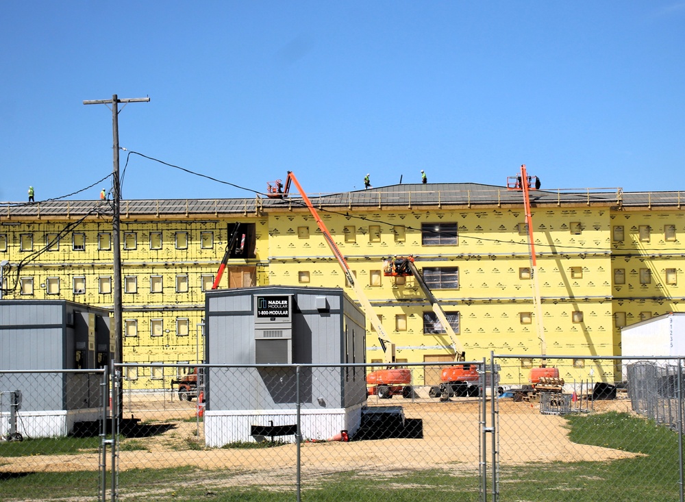 May 2025 barracks construction operations for East Barracks Project at Fort McCoy
