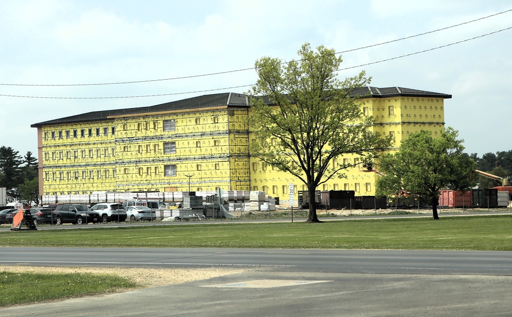 May 2025 barracks construction operations for East Barracks Project at Fort McCoy