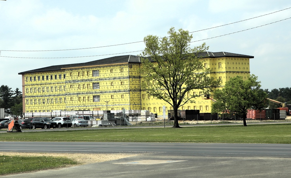 May 2025 barracks construction operations for East Barracks Project at Fort McCoy
