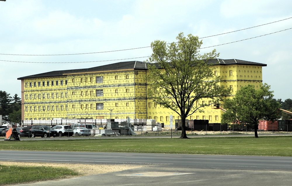 May 2025 barracks construction operations for East Barracks Project at Fort McCoy