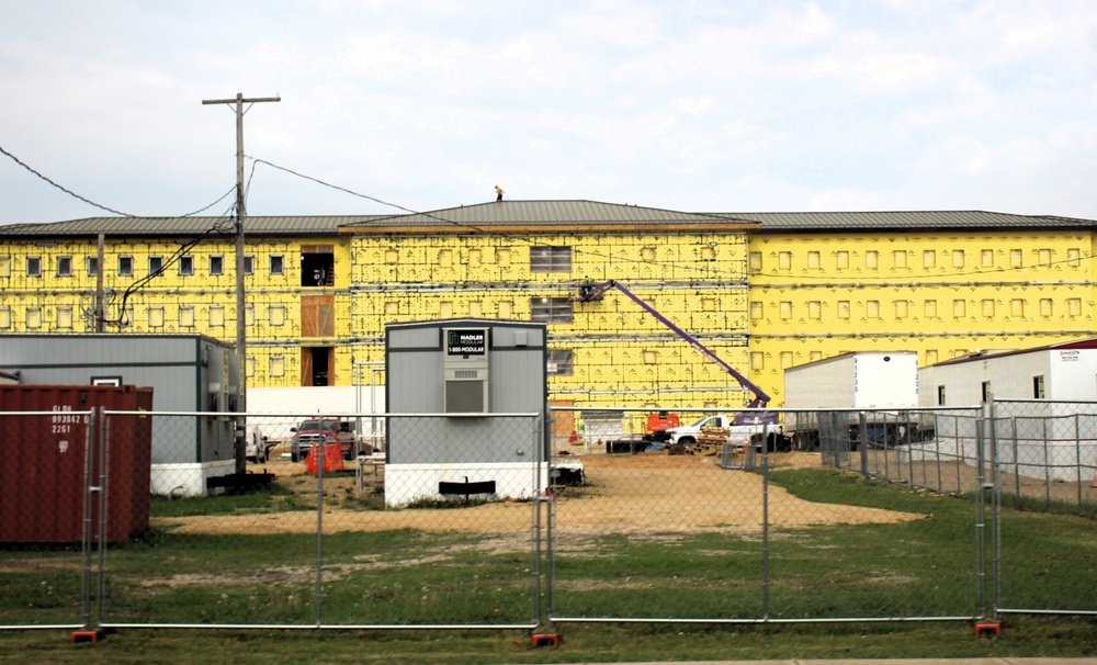 May 2025 barracks construction operations for East Barracks Project at Fort McCoy