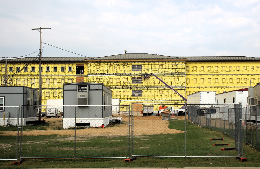 May 2025 barracks construction operations for East Barracks Project at Fort McCoy