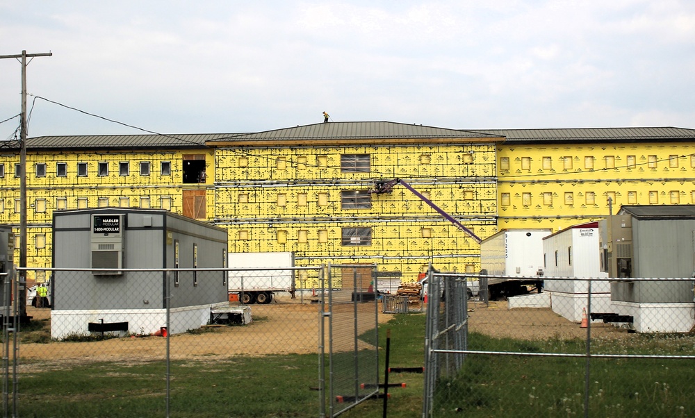 May 2025 barracks construction operations for East Barracks Project at Fort McCoy