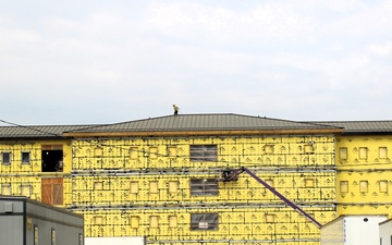 May 2025 barracks construction operations for East Barracks Project at Fort McCoy