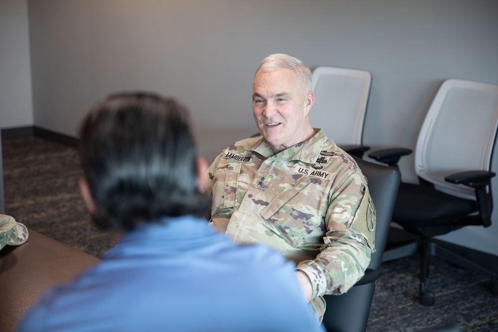 Kentucky National Guard leaders brief new civilian aide to the Secretary of the Army during Frankfort visit