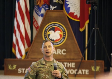 USARC SJA Addresses Workshop Attendees