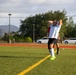 Camp Blaz's intramural team plays against Naval Hospital's team