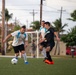 Camp Blaz's intramural team plays against Naval Hospital's team
