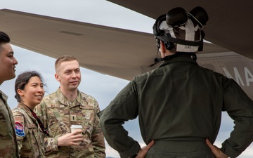 U.S. Airmen tour F-35B Lightning II aircraft during exercise Freedom Flag 25-1