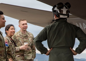 U.S. Airmen tour F-35B Lightning II aircraft during exercise Freedom Flag 25-1