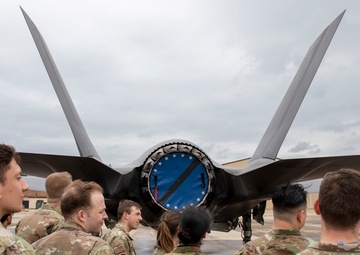 U.S. Airmen tour F-35B Lightning II aircraft during exercise Freedom Flag 25-1