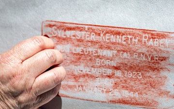 Gravestone Rubbing for Lt. Sylvester K. Rabey