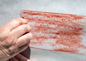 Gravestone Rubbing for Lt. Sylvester K. Rabey