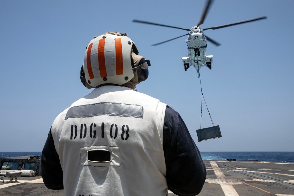 USS Wayne E. Meyer conducts operations in the U.S. Central Command area of responsibility as part of the Carl Vinson Carrier Strike Group
