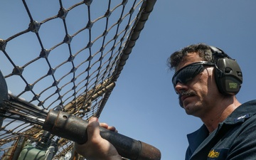 USS Milius conducts operations in the U.S. Central Command area of responsibility as part of the Carl Vinson Carrier Strike Group
