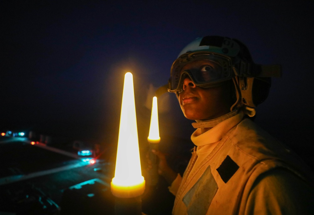 USS Milius conducts operations in the U.S. Central Command area of responsibility as part of the Carl Vinson Carrier Strike Group