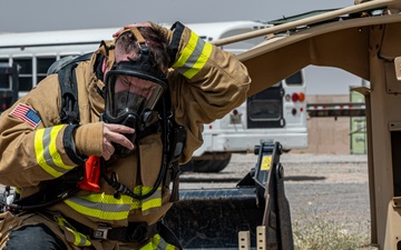 386th ECES conducts fire response drill