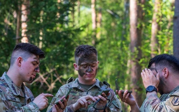 1-6 FAR Soldiers attack the Bayonet Assault Course on Grafenwoehr Training Area
