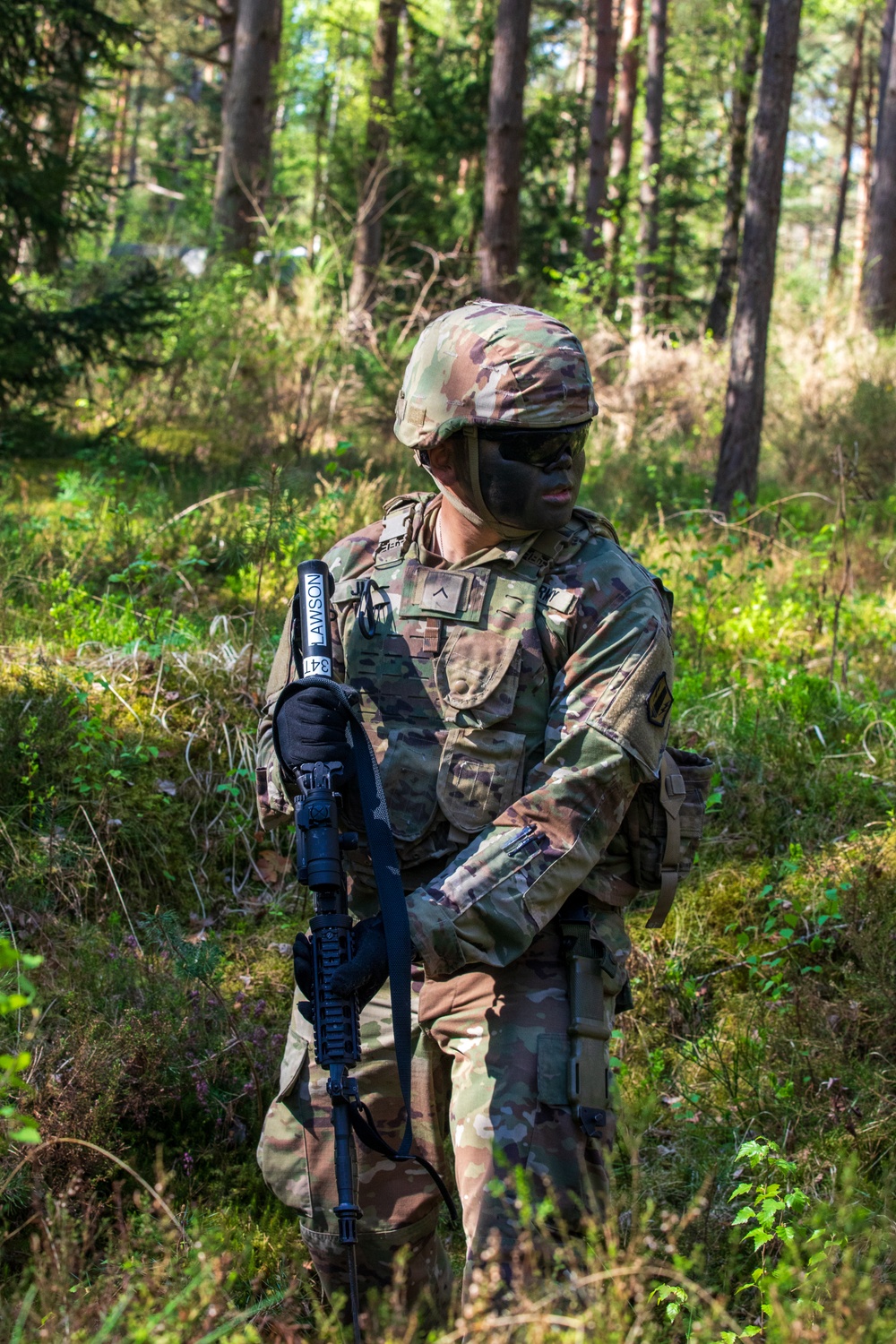 1-6 FAR Soldiers attack the Bayonet Assault Course on Grafenwoehr Training Area
