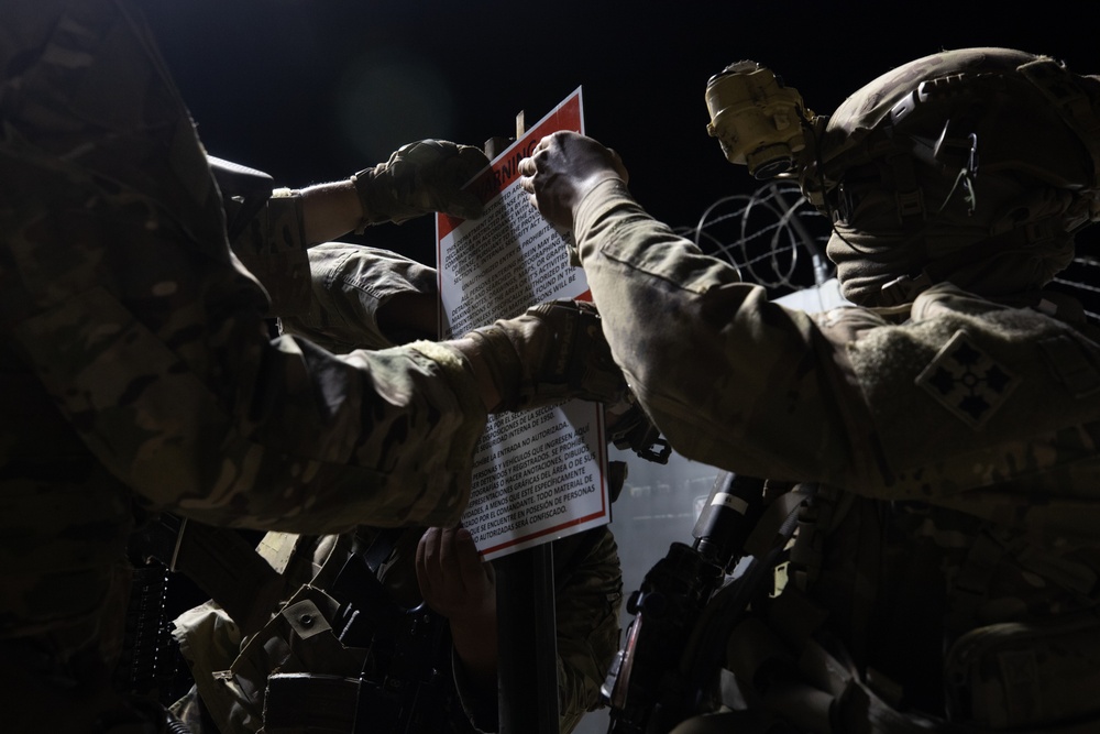 U.S. Soldiers establish Texas National Defense Area