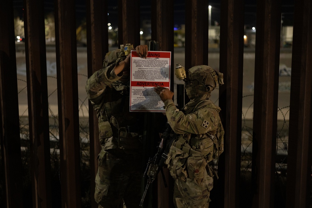U.S. Soldiers establish Texas National Defense Area