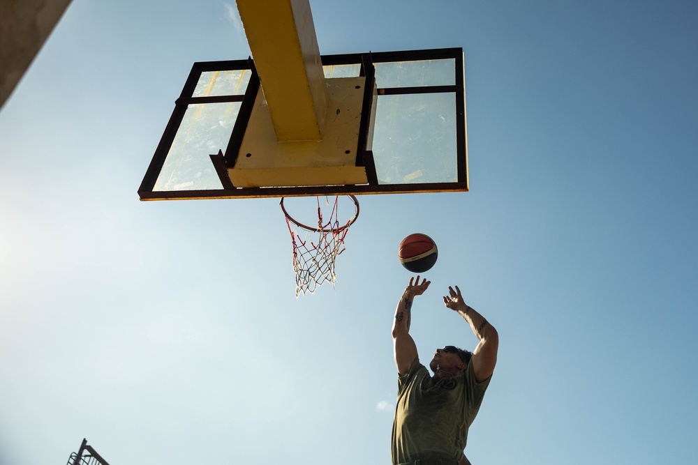 Balikatan 25: 3d LCT Plays Basketball with Local Children during MKTSO
