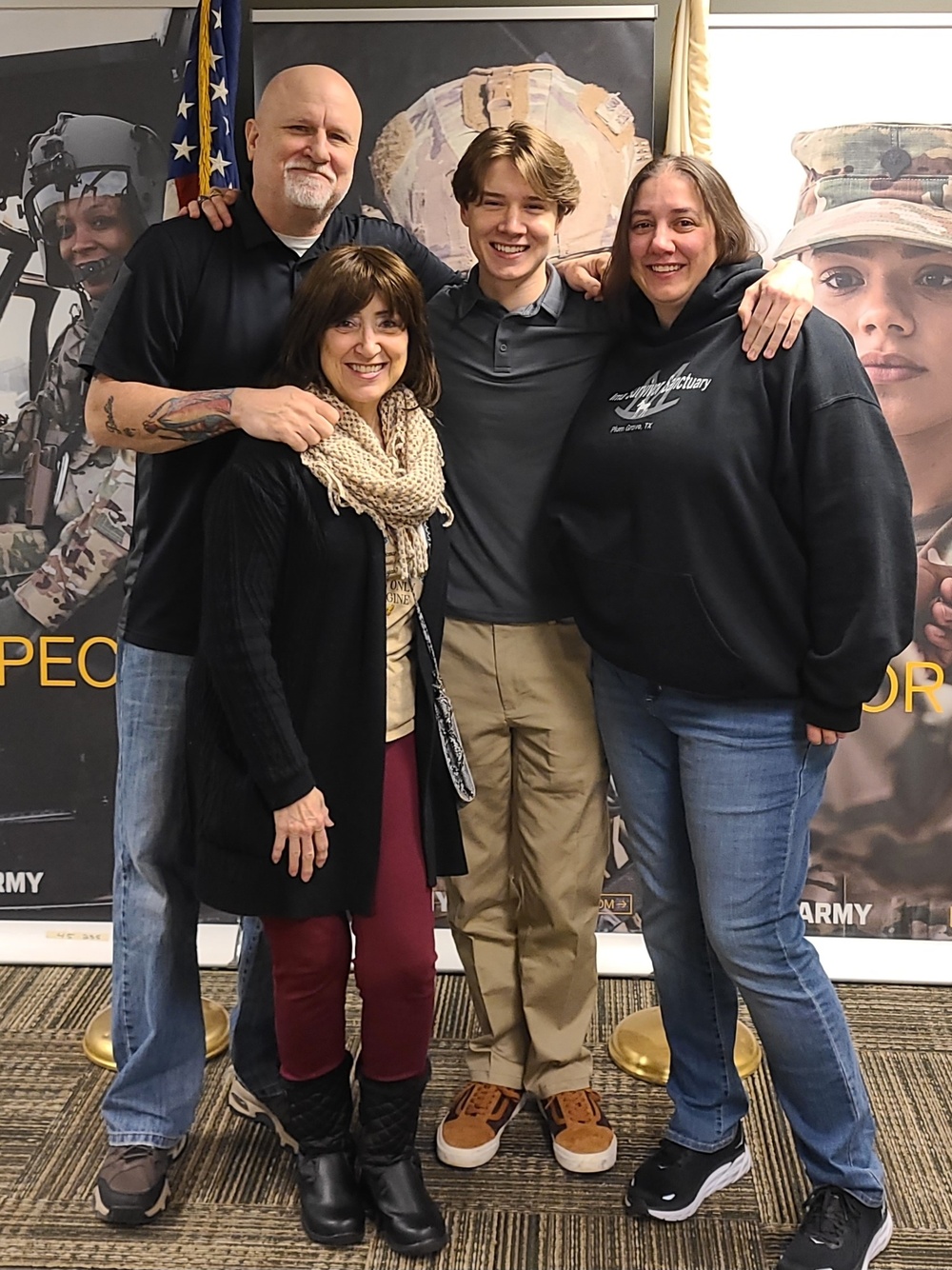 Retired SFC Michael Rafferty, Elijah Rafferty and Family