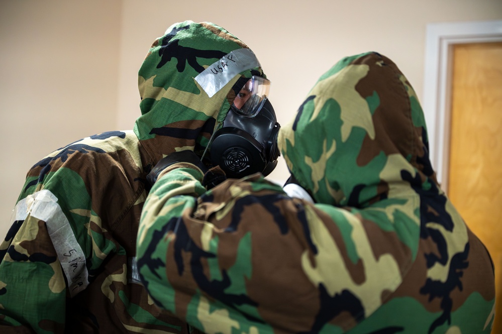 11th Combat Air Base Squadron conducts chemical, biological, radiological and nuclear readiness training