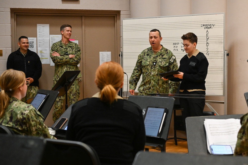 Cmdr. Joshua Freeze visits U.S. Navy Band