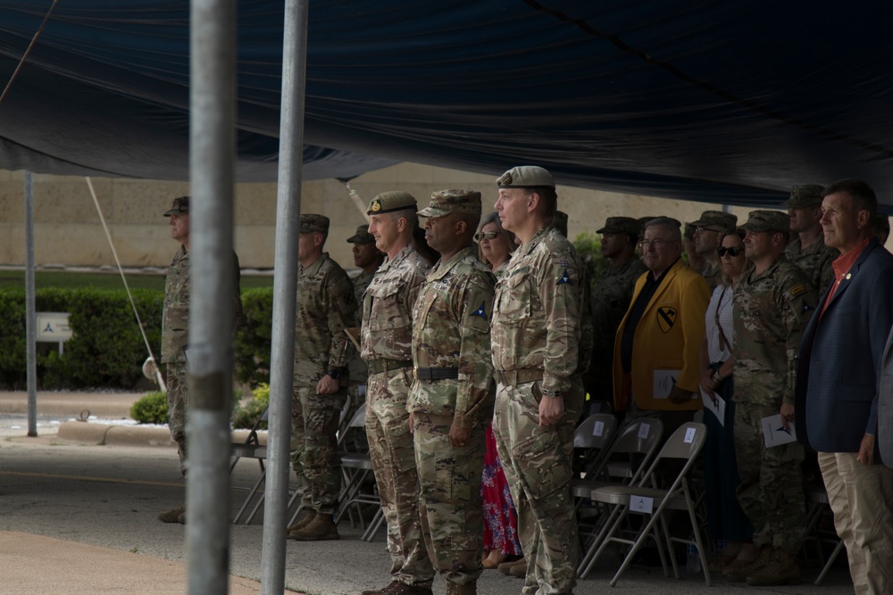 U.K. Maj. Gen. Ben Cattermole change of command ceremony