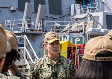 Vice Adm. Gumbleton Visits USS Bainbridge