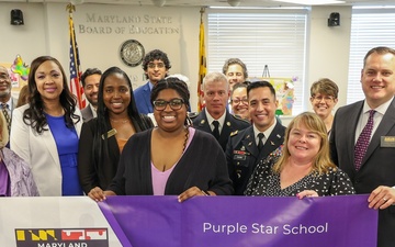 Fort Detrick's Feeder Middle School Earns Purple Heart Designation