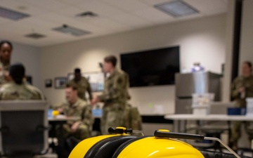 USAFSAM students practice hearing conservation techniques
