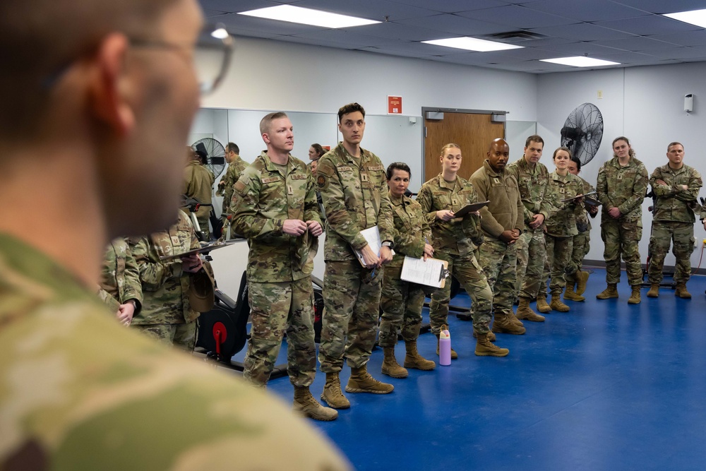 USAFSAM  students practice sanitation inspections in public health course