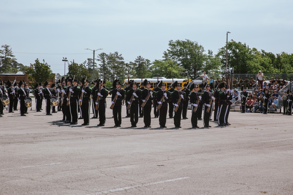 The Norwegian Army's &quot;His Majesty the King's Guard&quot; performs at Camp Lejeune