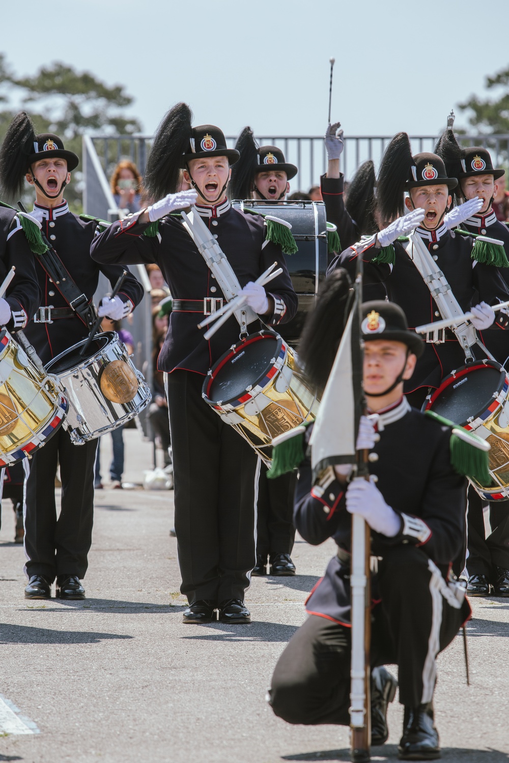 The Norwegian Army's &quot;His Majesty the King's Guard&quot; performs at Camp Lejeune
