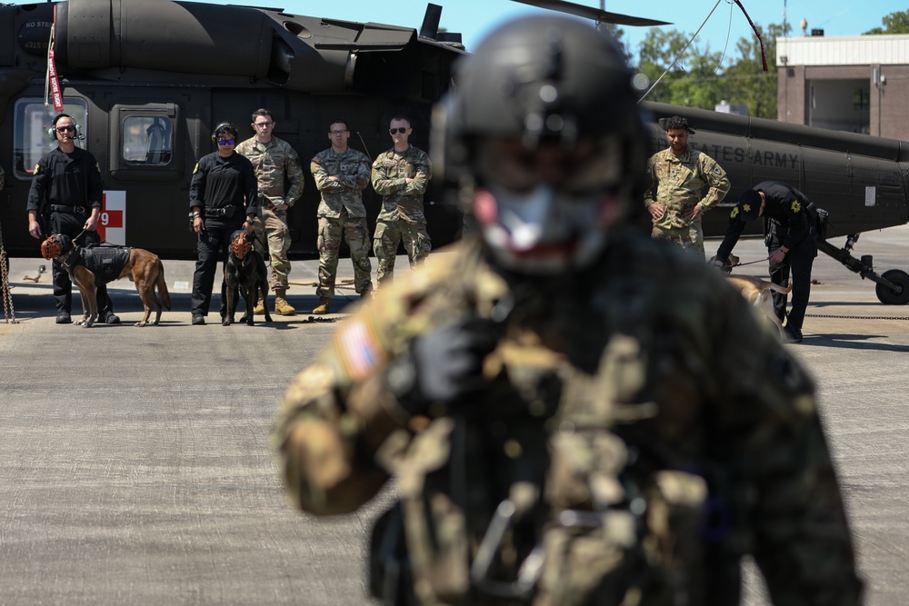 South Carolina Army National Guard aviation unit conducts K9 medical training with Richland County Sheriff Department