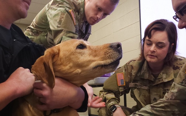 South Carolina Army National Guard aviation unit conducts K9 medical training with Richland County Sheriff Department